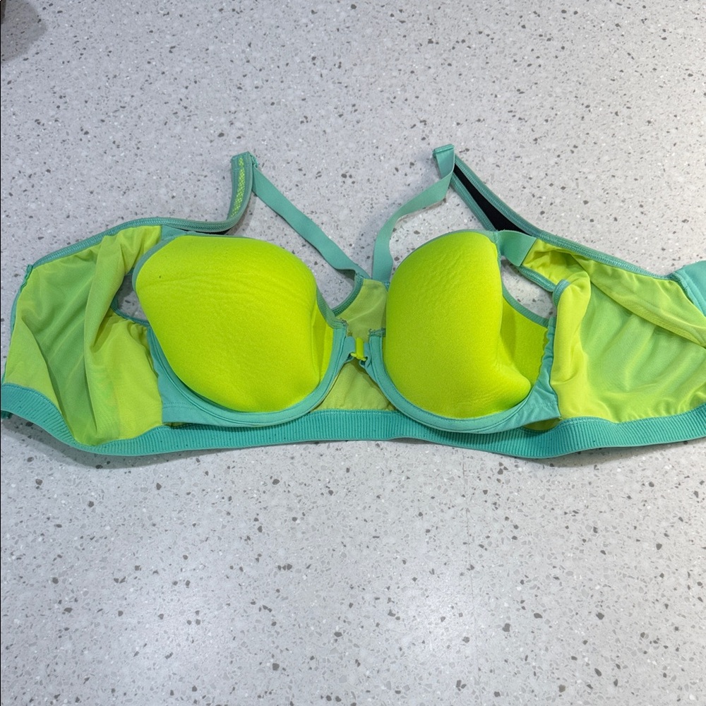 Victoria's Secret Aqua and Lime Bikini Top - Picture 2 of 5
